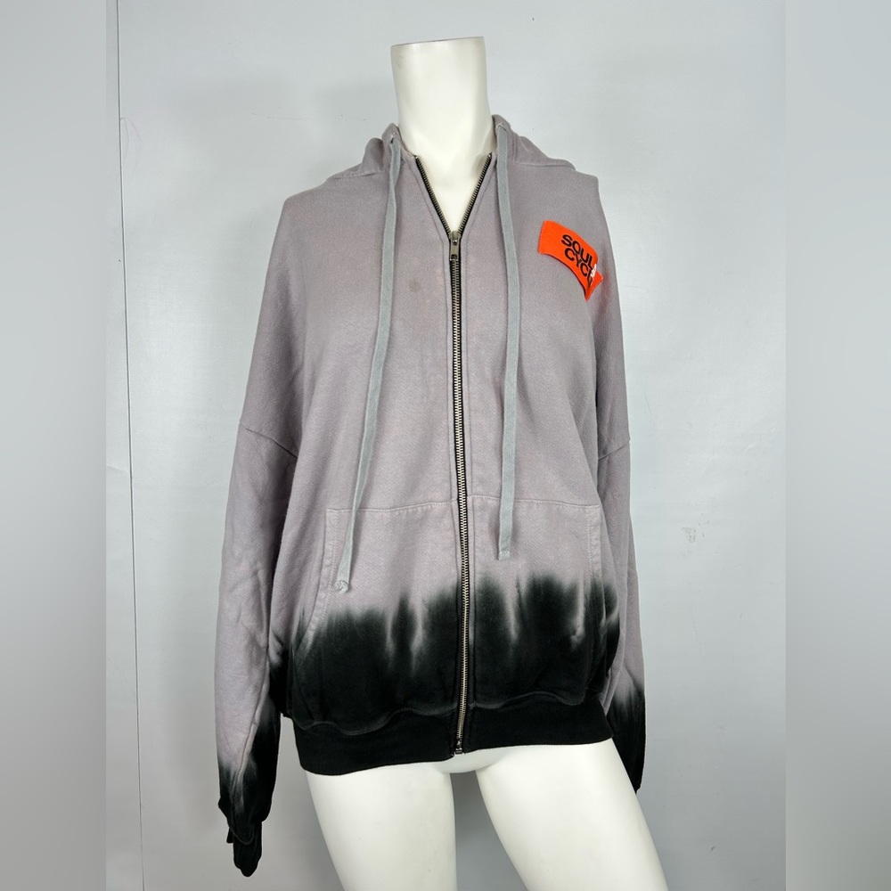 SOUL CYCLE GRAY-BLACK TYEDYE SWEATER